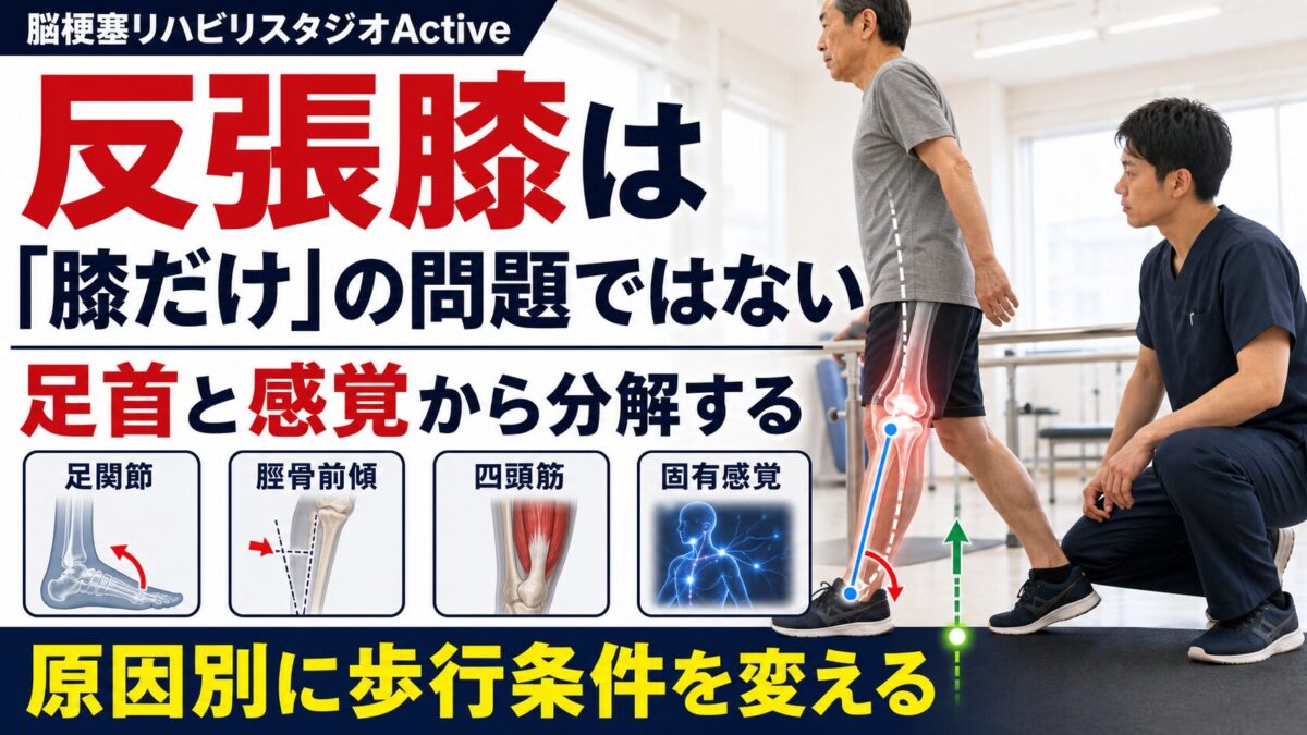 反張膝を足首と感覚から分解するActiveのサムネイル