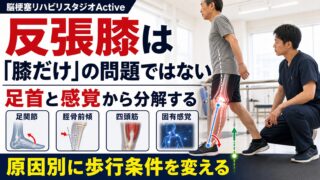 反張膝はなぜ起こるのか｜脳卒中後の膝過伸展を足首と感覚から分解する