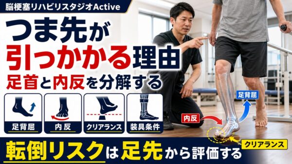 脳卒中後につま先が引っかかる理由｜足背屈・内反・クリアランスを評価する