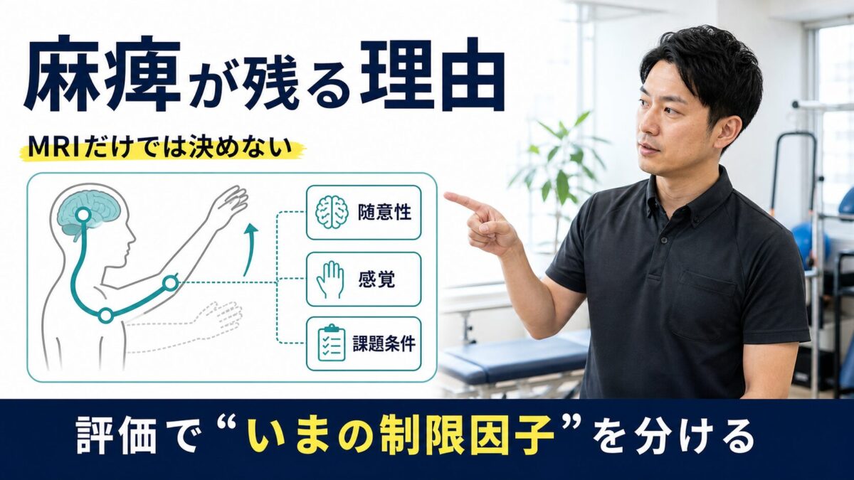 脳卒中後の麻痺が残る理由をMRIだけで決めず評価から考えるサムネイル
