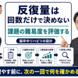 脳卒中リハビリで反復量と課題の難易度を設計するサムネイル