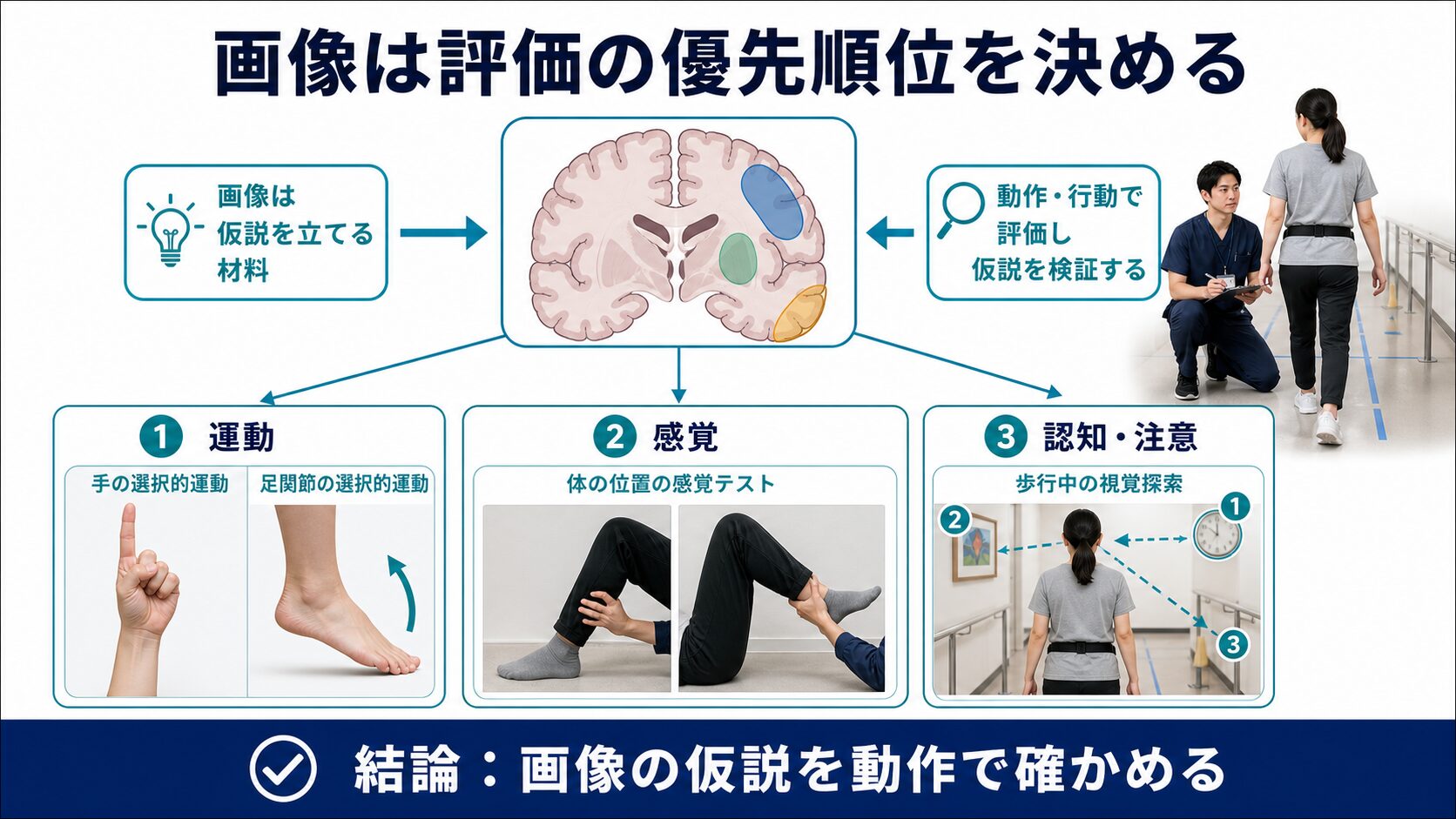 脳卒中後の脳画像を評価仮説へつなげる講義スライド