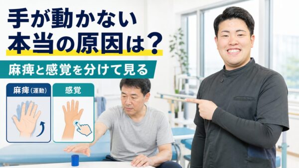 脳卒中後の運動麻痺と感覚障害｜手の使いにくさを原因から評価しリハビリを設計する