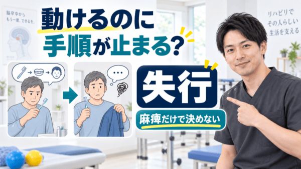 脳卒中後の失行とは何か｜麻痺だけで決めず、生活動作から課題を設計する