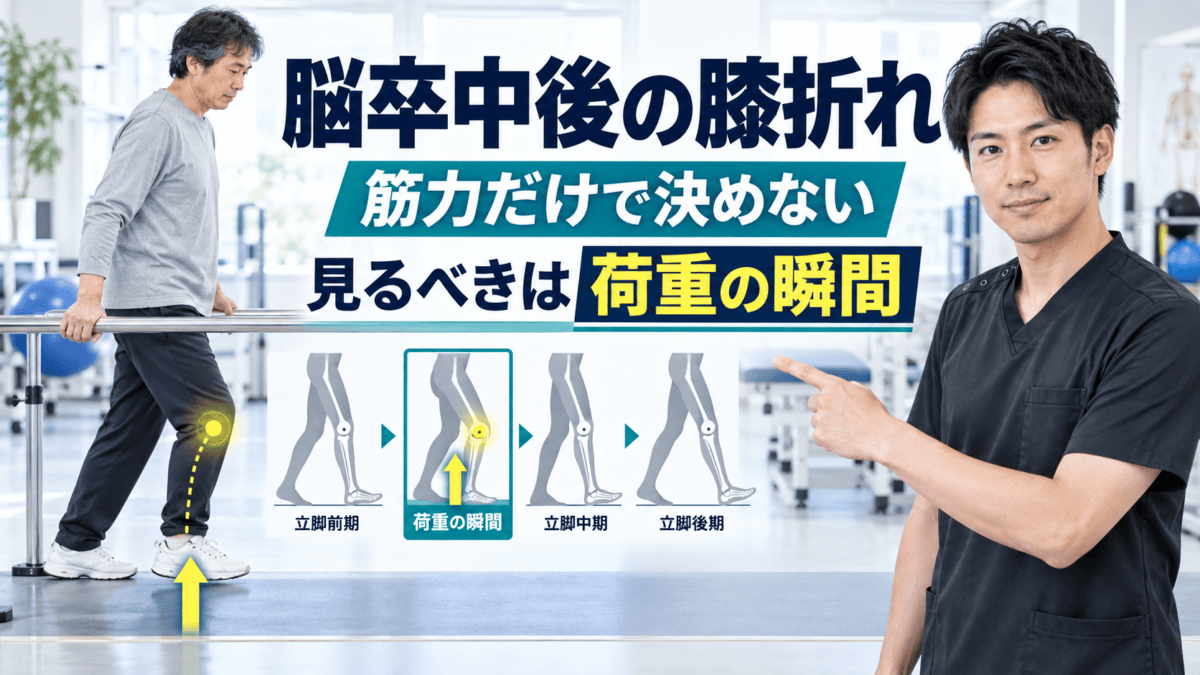 脳卒中後の膝折れを荷重の瞬間から解説する理学療法士のアイキャッチ