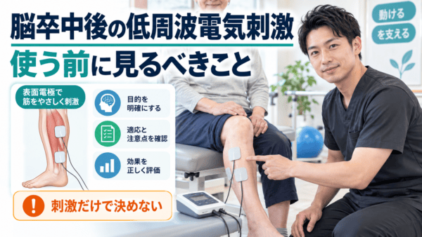 脳卒中後の低周波電気刺激はいつ使う？｜刺激だけで決めず、動作の目的から評価する