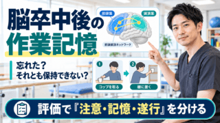 脳卒中後の作業記憶障害とは|忘れたのではなく途中で保てない時の評価とリハビリ